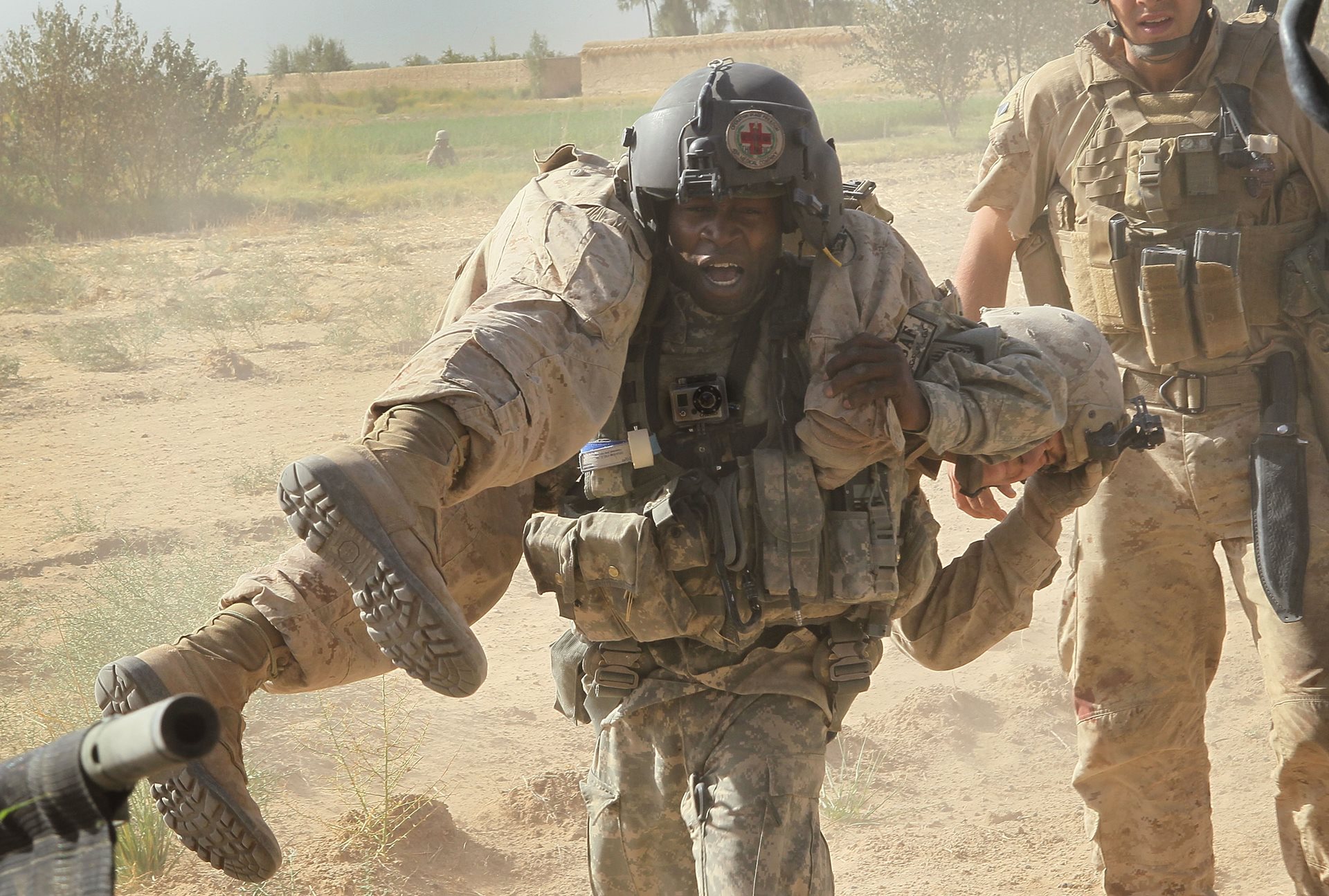 American Soldier Wounded in Afghaniststan