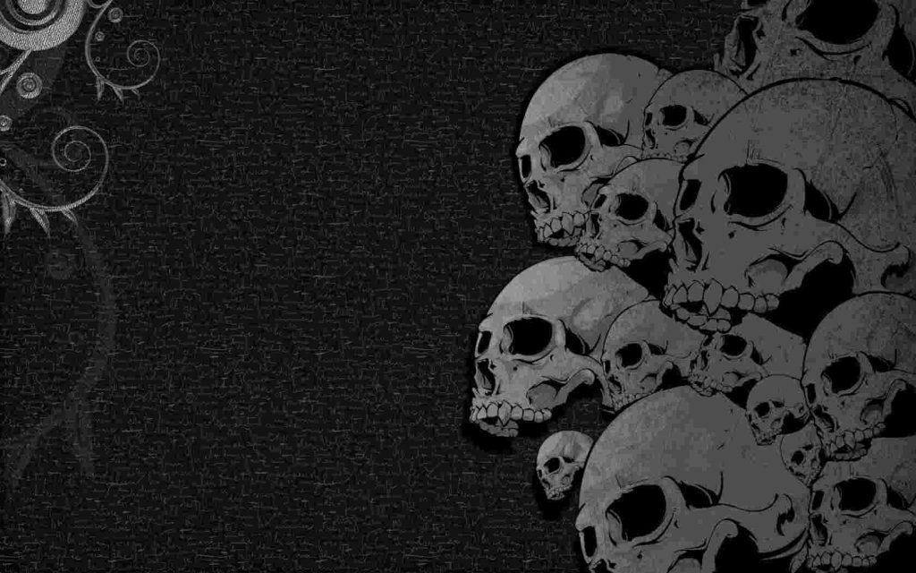 Heavy Metal Skulls Background